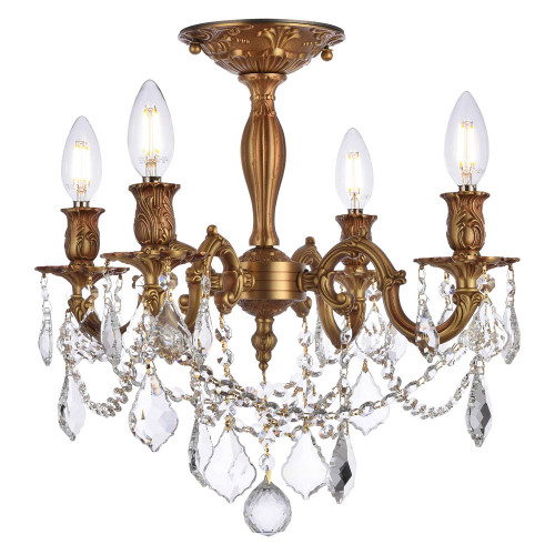 Elegant Chateau Design 4-Light 19'' Ceiling Mount - French Gold (9204F17FG-RC)