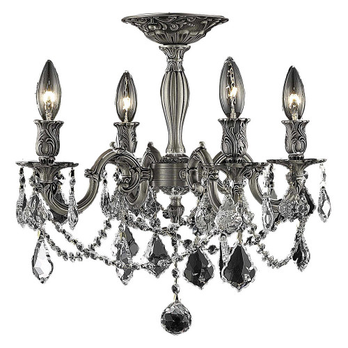 Elegant Chateau Design 4-Light 19'' Ceiling Mount - Pewter (9204F17PW-RC)