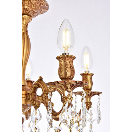 Elegant Chateau Design 5-Light 18'' Ceiling Mount - French Gold (9205F18FG-RC)
