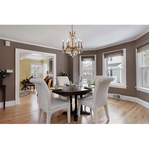 Elegant Chateau Design 6-Light 26'' Chandelier - French Gold/Golden Teak (9206D23FG-GT-RC)