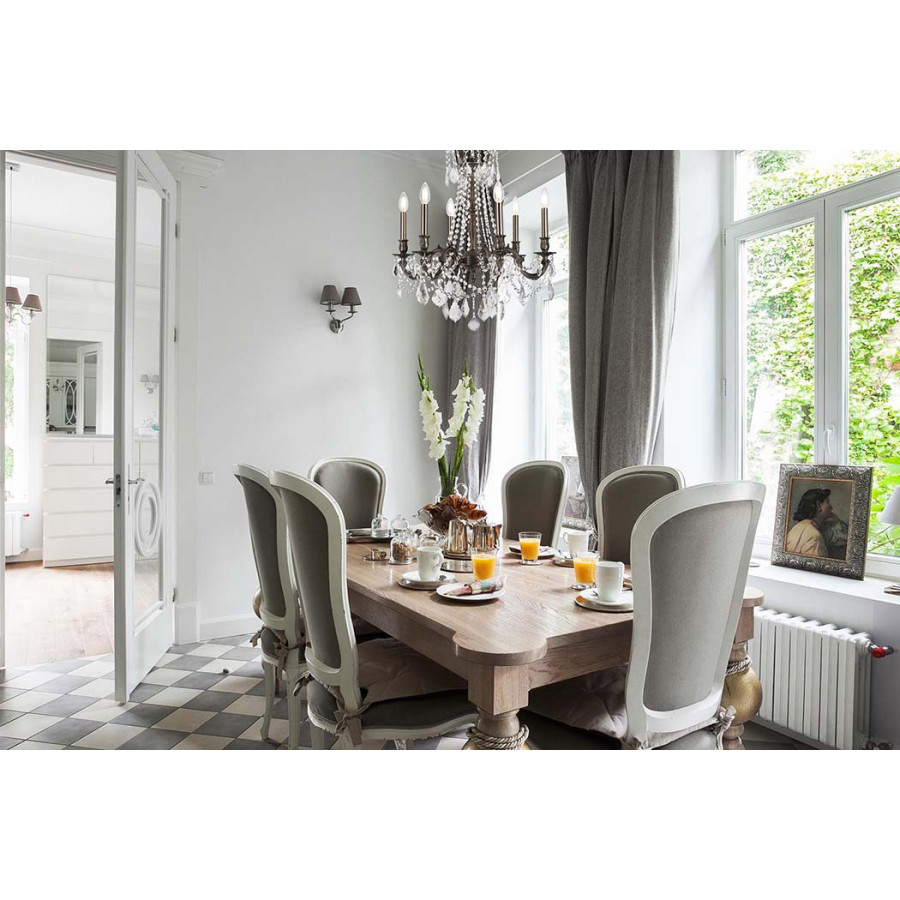 Elegant Chateau Design 6-Light 26'' Chandelier - Pewter (9206D23PW-RC)