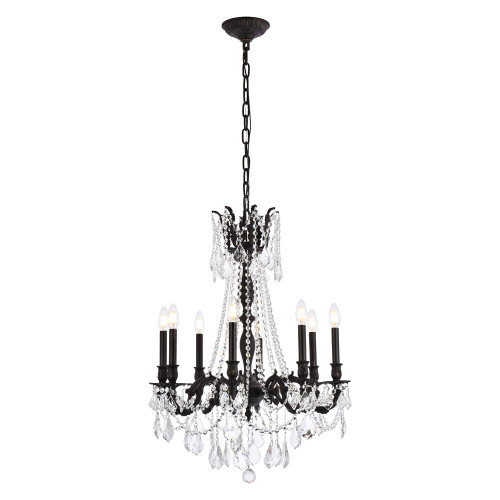 Elegant Chateau Design 8-Light 30'' Chandelier - Dark Bronze (9208D24DB-RC)