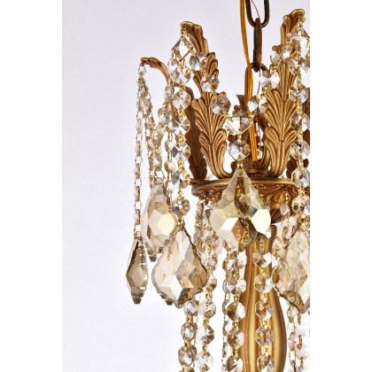 Elegant Chateau Design 8-Light 30'' Chandelier - French Gold/Golden Teak (9208D24FG-GT-RC)