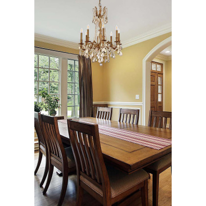 Elegant Chateau Design 8-Light 30'' Chandelier - French Gold/Golden Teak (9208D24FG-GT-RC)