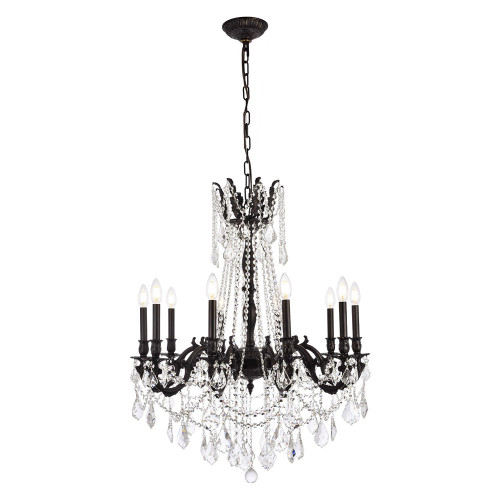 Elegant Chateau Design 10-Light 31'' Chandelier - Dark Bronze (9210D28DB-RC)