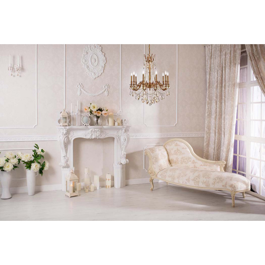 Elegant Chateau Design 10-Light 31'' Chandelier - French Gold/Golden Teak (9210D28FG-GT-RC)