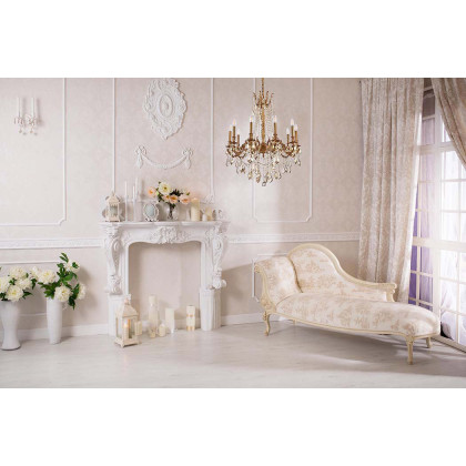 Elegant Chateau Design 10-Light 31'' Chandelier - French Gold/Golden Teak (9210D28FG-GT-RC)