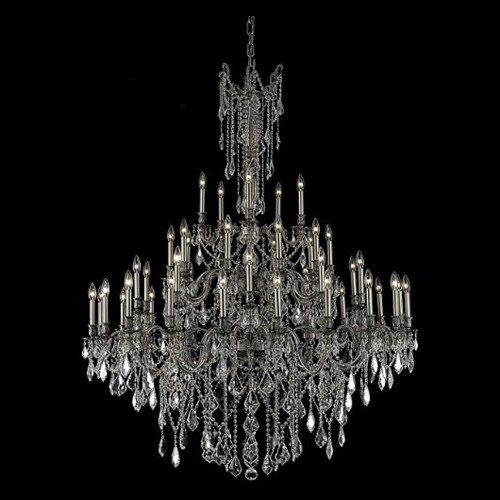 Elegant Chateau Design 45-Light 66'' Chandelier - Pewter (9245G54PW-RC)