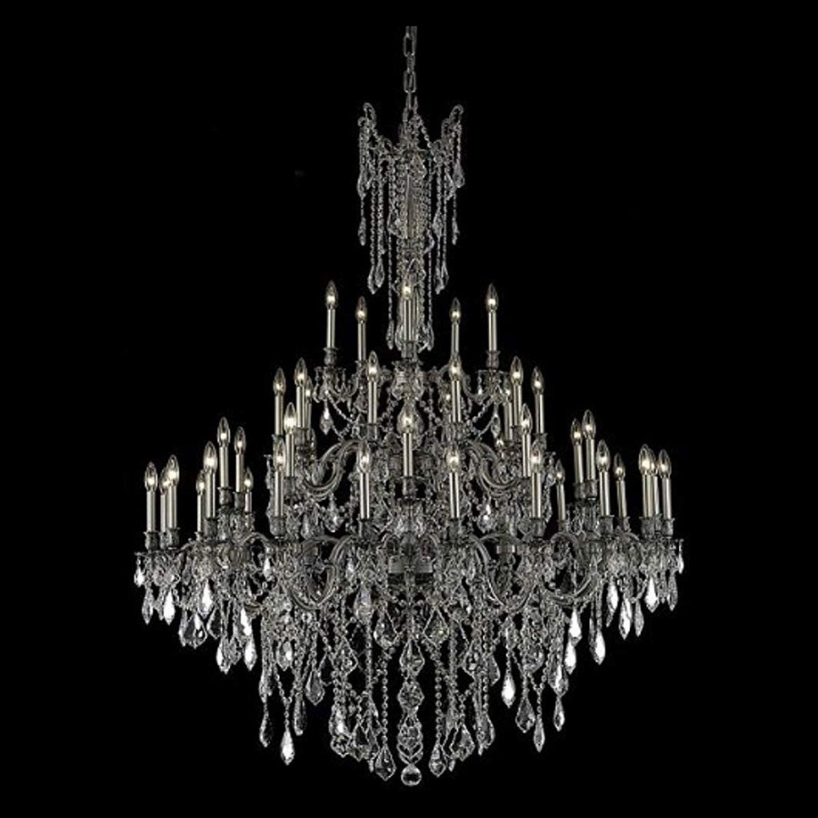 Elegant Chateau Design 45-Light 66'' Chandelier - Pewter (9245G54PW-RC)