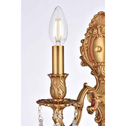 Elegant Wall Sconce - French Gold (9601W5FG-RC)