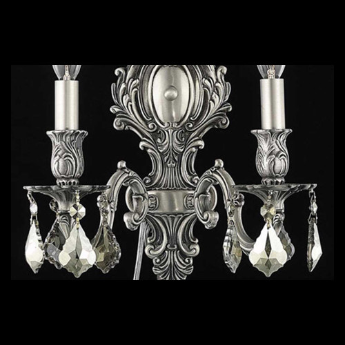 Elegant Wall Sconce - Pewter/Golden Teak (9602W10PW-GT-RC)