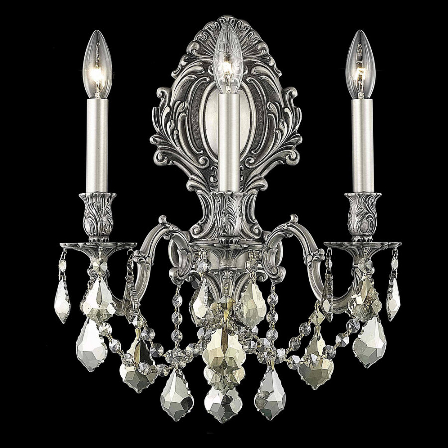 Elegant Wall Sconce - Pewter/Golden Teak (9603W14PW-GT-RC)