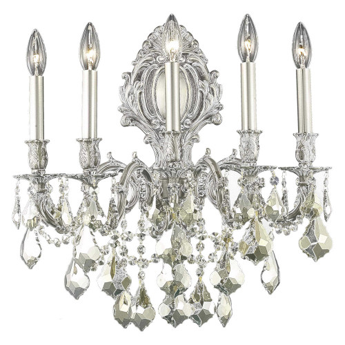 Elegant Wall Sconce - Pewter/Golden Teak (9605W21PW-GT-RC)