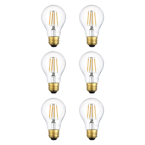 Elegant Light Bulbs - 3000K, 45416 W (A19LED102-6PK)