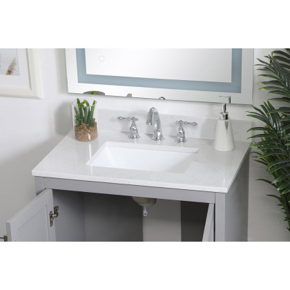 Elegant Backsplash - White Marble, D 30" (BS1130CW)