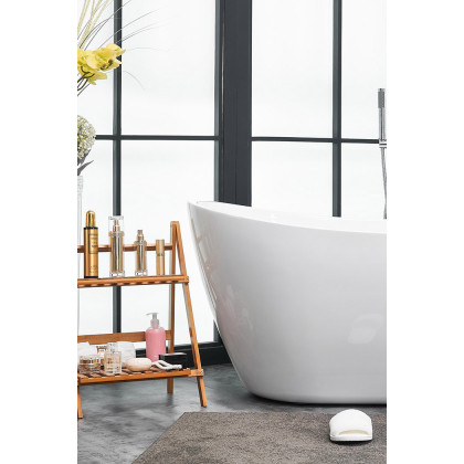 Elegant Soaking Double Slipper Bathtub - White, D 54" (BT10354GW)