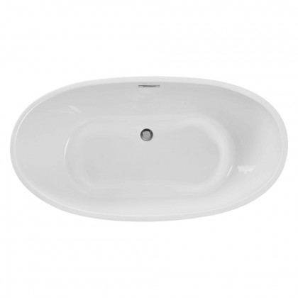 Elegant Soaking Double Slipper Bathtub - White, D 54" (BT10354GW)