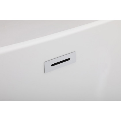 Elegant Soaking Double Slipper Bathtub - White, D 62" (BT10362GW)