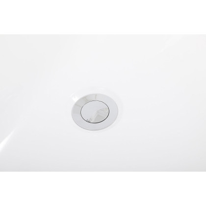 Elegant Soaking Double Slipper Bathtub - White, D 62" (BT10362GW)