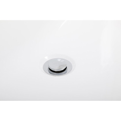 Elegant Soaking Double Slipper Bathtub - White, D 62" (BT10362GW)