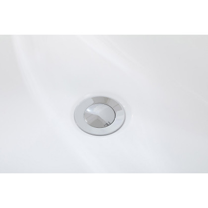 Elegant Soaking Double Slipper Bathtub - White, D 67" (BT10367GW)
