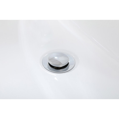 Elegant Soaking Double Slipper Bathtub - White, D 67" (BT10367GW)