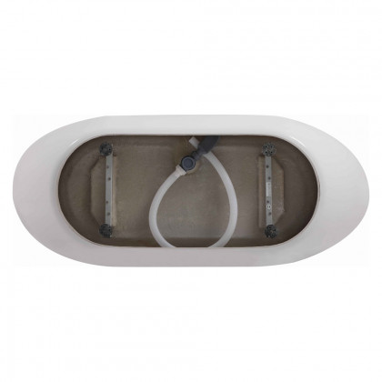 Elegant Soaking Double Slipper Bathtub - White, D 67" (BT10367GW)