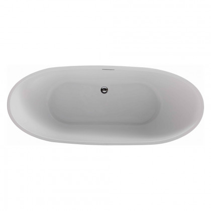 Elegant Soaking Double Slipper Bathtub - White, D 67" (BT10367GW)
