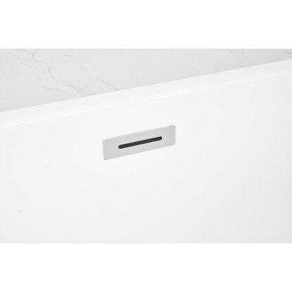 Elegant Soaking Double Slipper Bathtub - White, D 72" (BT10372GW)