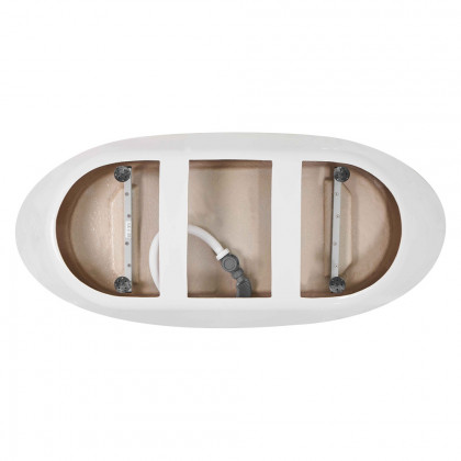 Elegant Soaking Double Slipper Bathtub - White, D 72" (BT10372GW)