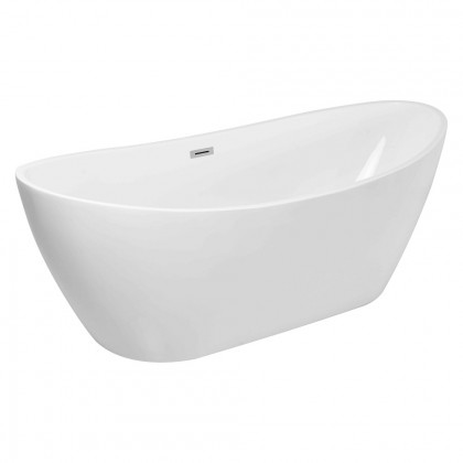 Elegant Soaking Double Slipper Bathtub - White, D 72" (BT10372GW)