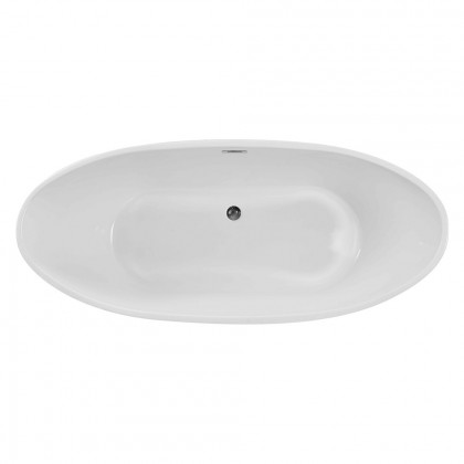 Elegant Soaking Double Slipper Bathtub - White, D 72" (BT10372GW)