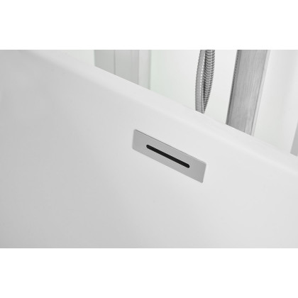 Elegant Soaking Roll Top Bathtub - White, D 65" (BT10665GW)