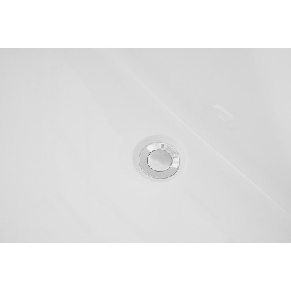 Elegant Soaking Roll Top Bathtub - White, D 65" (BT10665GW)