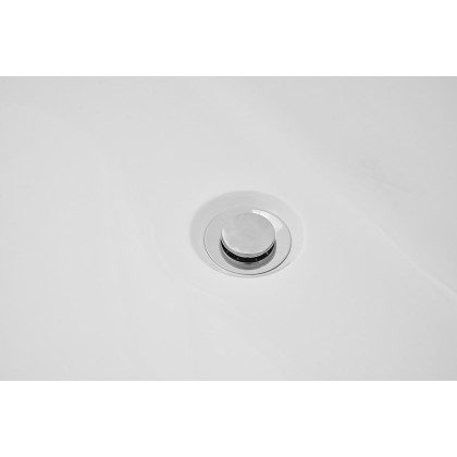 Elegant Soaking Roll Top Bathtub - White, D 65" (BT10665GW)