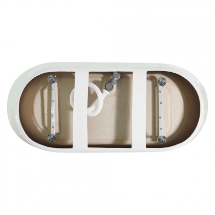 Elegant Soaking Roll Top Bathtub - White, D 65" (BT10665GW)