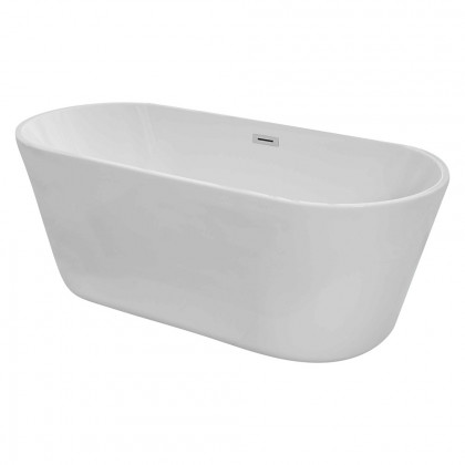 Elegant Soaking Roll Top Bathtub - White, D 65" (BT10665GW)