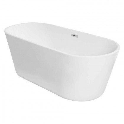 Elegant Soaking Roll Top Bathtub - White, D 65" (BT10665GW)