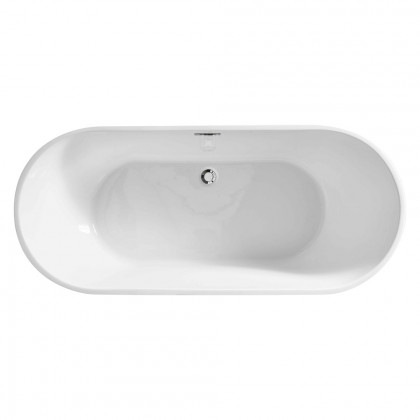 Elegant Soaking Roll Top Bathtub - White, D 65" (BT10665GW)