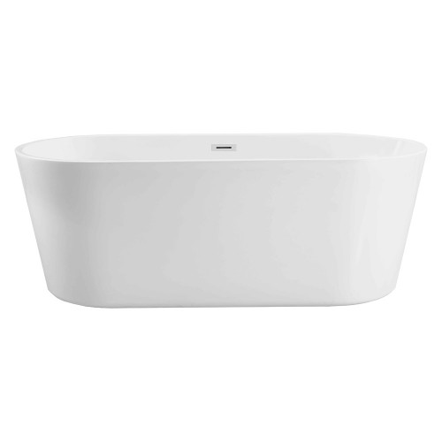 Elegant Soaking Roll Top Bathtub - White, D 71" (BT10671GW)