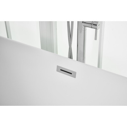 Elegant Soaking Roll Top Bathtub - White, D 71" (BT10671GW)