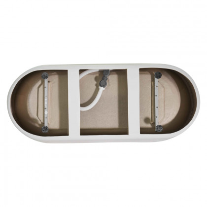 Elegant Soaking Roll Top Bathtub - White, D 71" (BT10671GW)