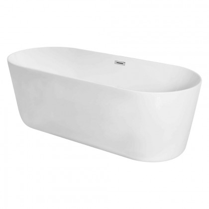 Elegant Soaking Roll Top Bathtub - White, D 71" (BT10671GW)