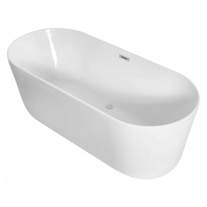 Elegant Soaking Roll Top Bathtub - White, D 71" (BT10671GW)