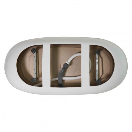 Elegant Soaking Roll Top Bathtub - White, D 67" (BT10767GW)