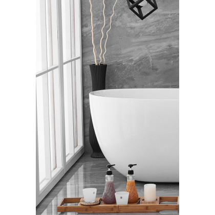 Elegant Soaking Roll Top Bathtub - White, D 67" (BT10767GW)