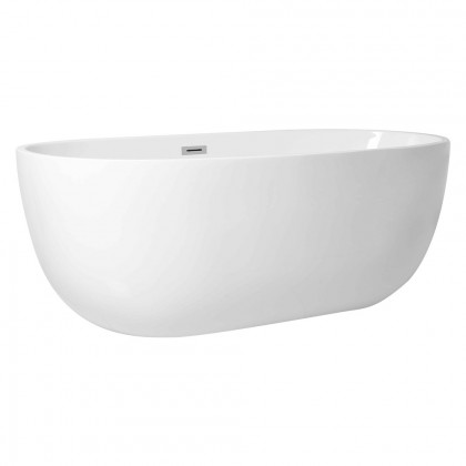 Elegant Soaking Roll Top Bathtub - White, D 67" (BT10767GW)