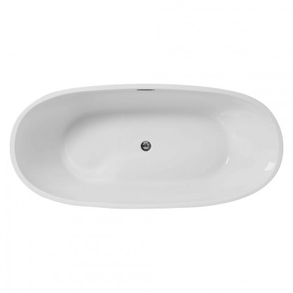 Elegant Soaking Roll Top Bathtub - White, D 67" (BT10767GW)