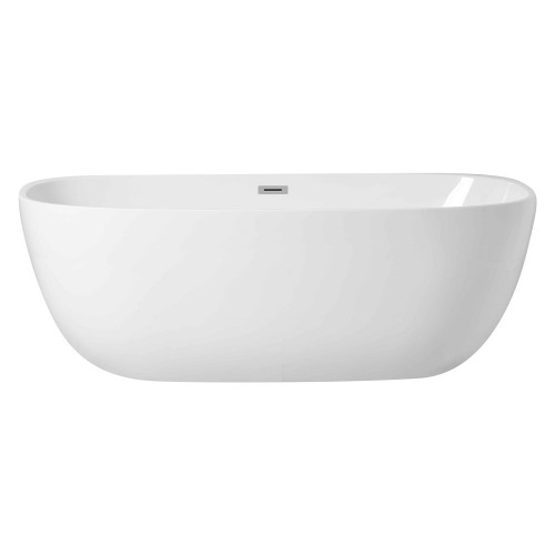 Elegant Soaking Roll Top Bathtub - White, D 70" (BT10770GW)