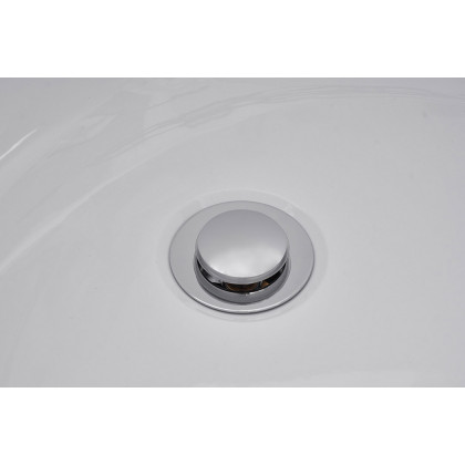 Elegant Soaking Single Slipper Bathtub - White, D 54" (BT10854GW)